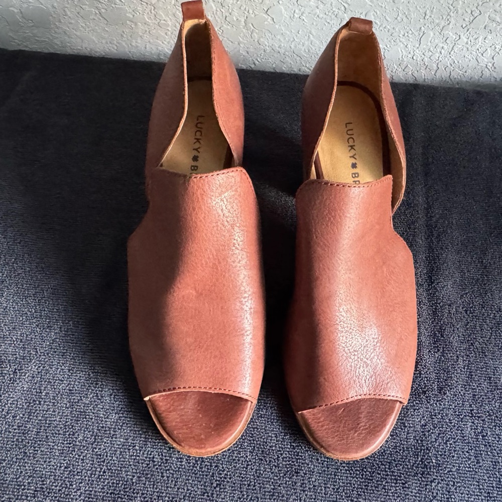 Lucky Brand Women's Open Toe Mules - Tan